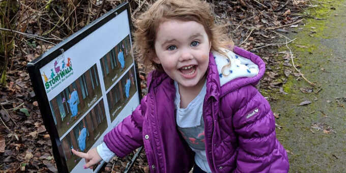 Readers Cross Paths with Books on STORYWALK 