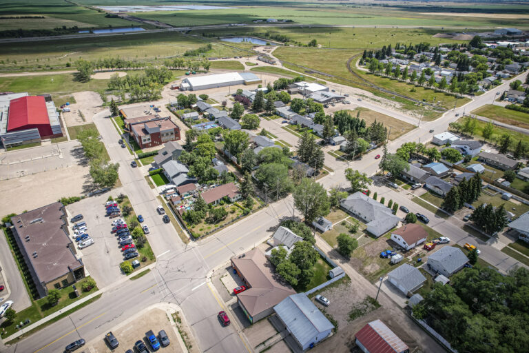 Warman, Saskatchewan in Summer Aerial View